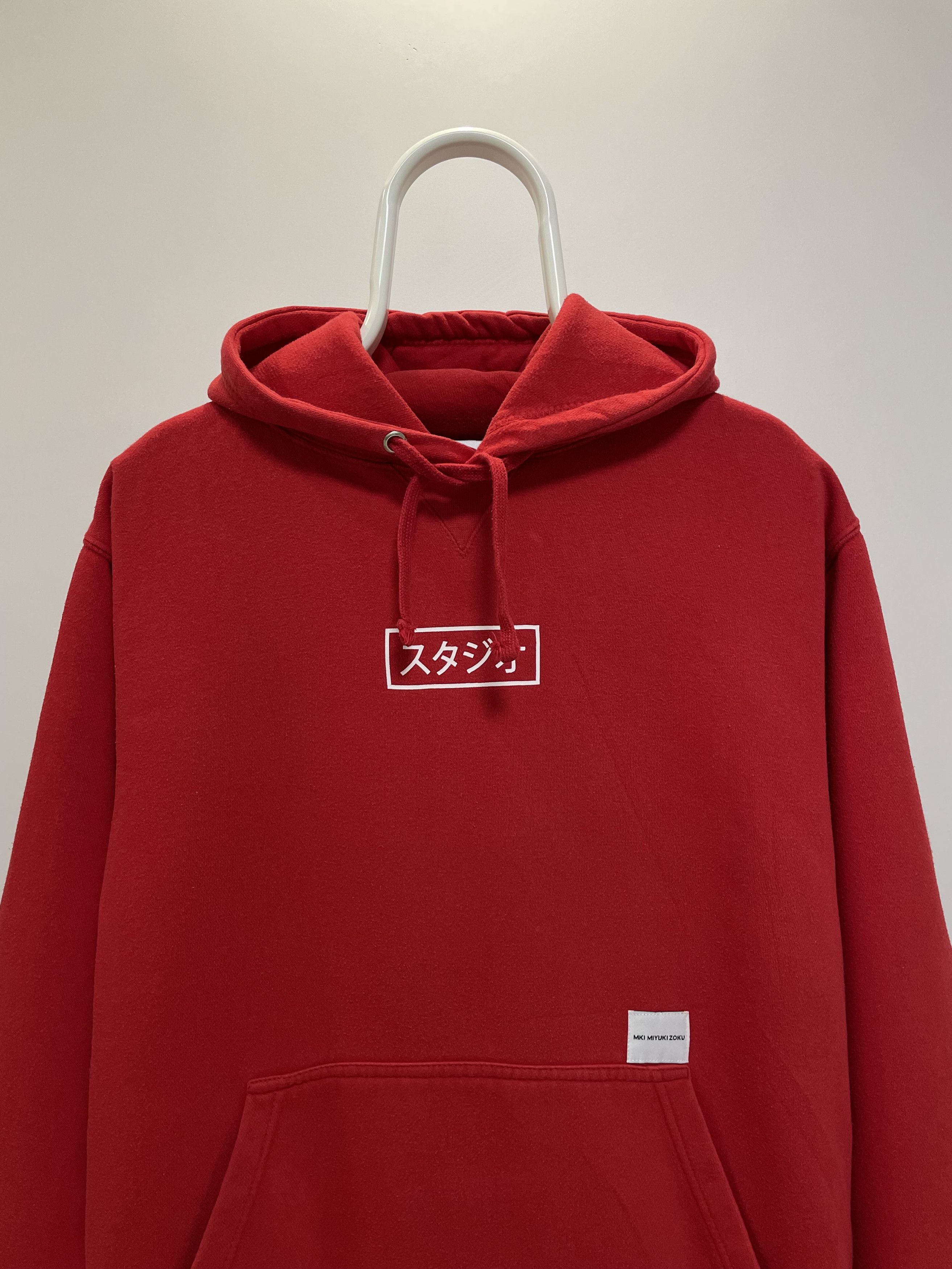 Mki Miyuki Zoku MKI MIYUKI ZOKU Studio Box Logo Hoodie Red Hoody Sweat Men's Size US M / EU 48-50 / 2 - 5 Thumbnail