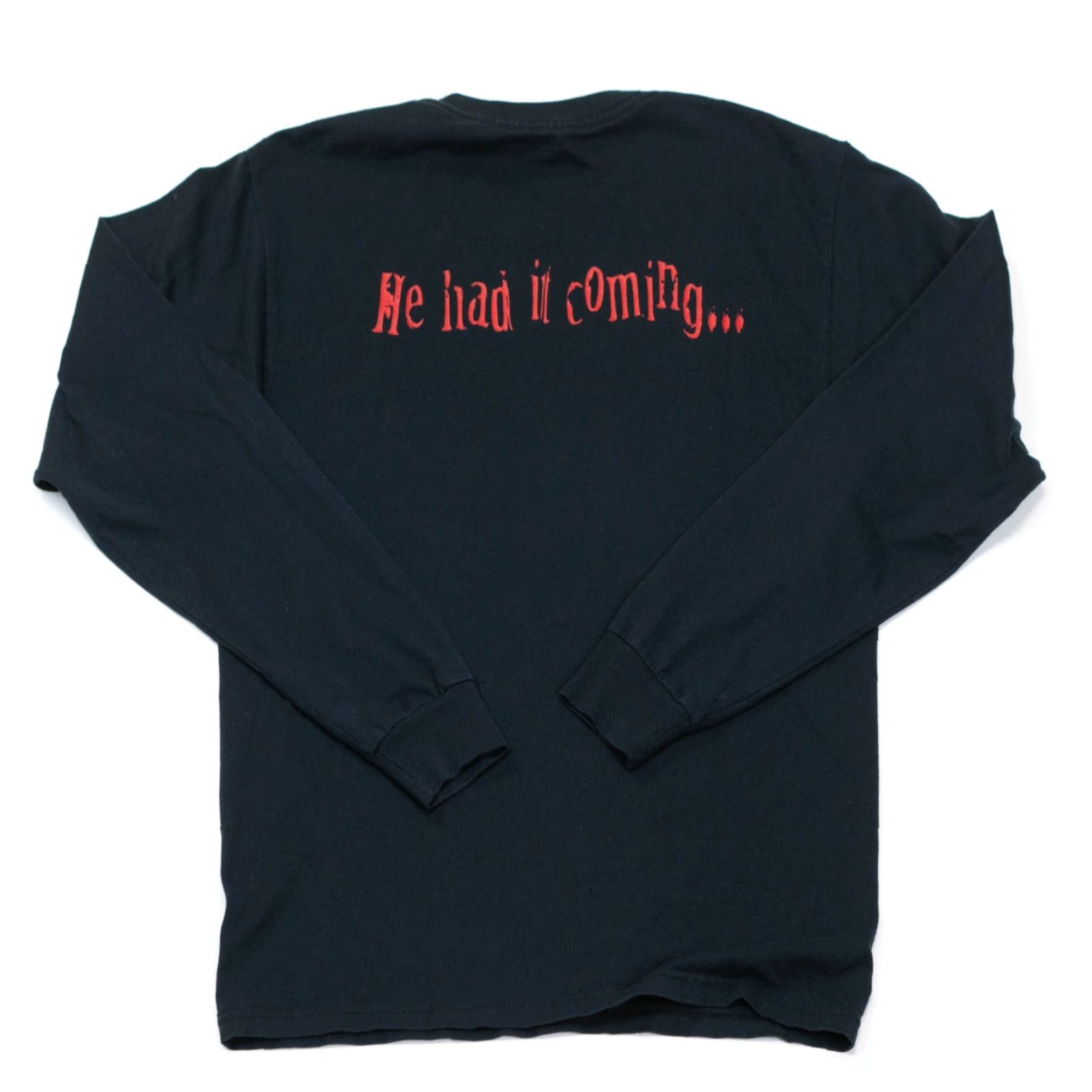 Fruit Of The Loom VINTAGE Chicago The Musical T-Shirt Mens M Black Long Sleeve Crew Neck Logo Graphic Print 1990s USA Art Cartoon City Music Retro All Seasons Size US M / EU 48-50 / 2 - 2 Thumbnail