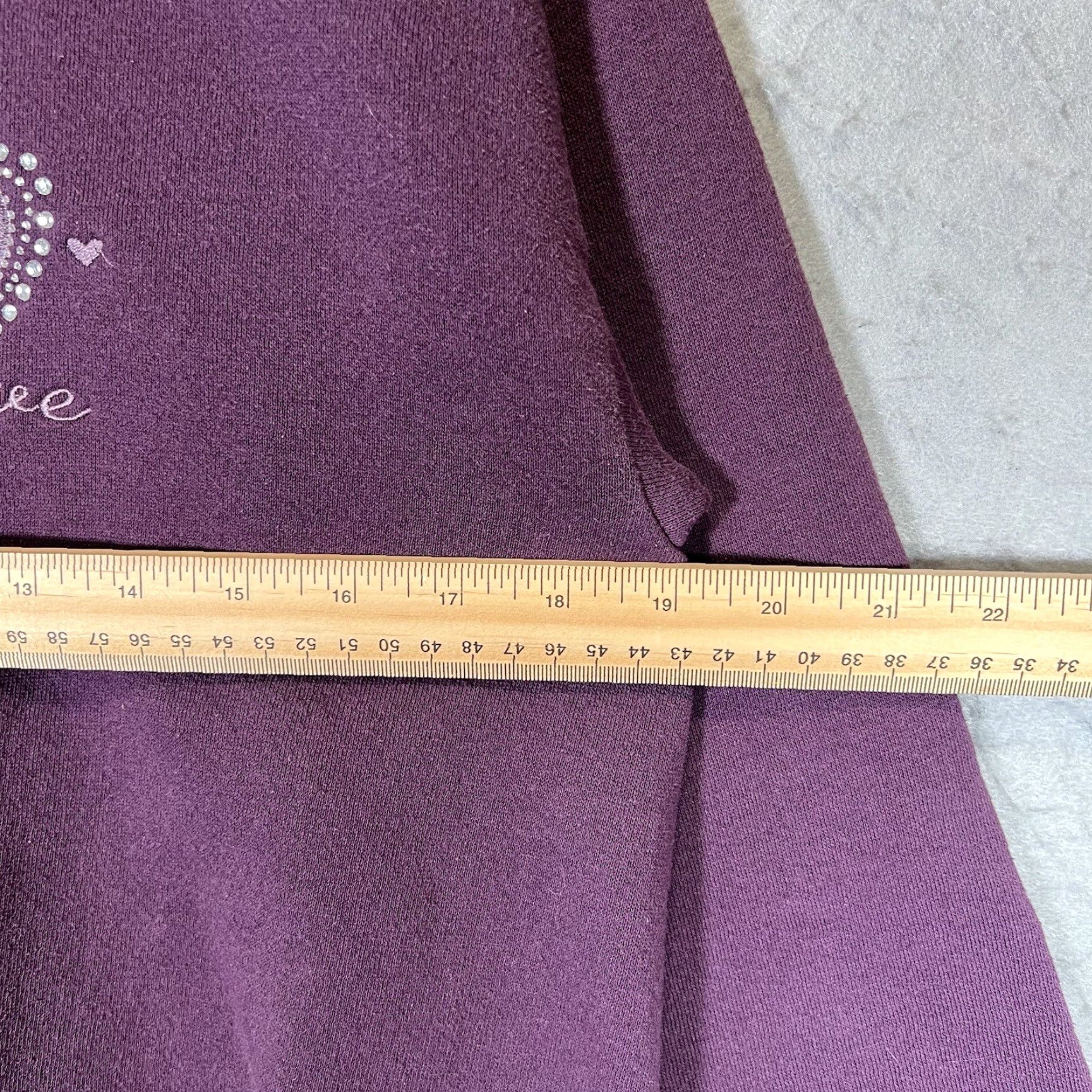 Vintage VINTAGE Decorated Originals Faith Hope Love Sweater Womens Medium Purple 90s Size M / US 6-8 / IT 42-44 - 2 Thumbnail