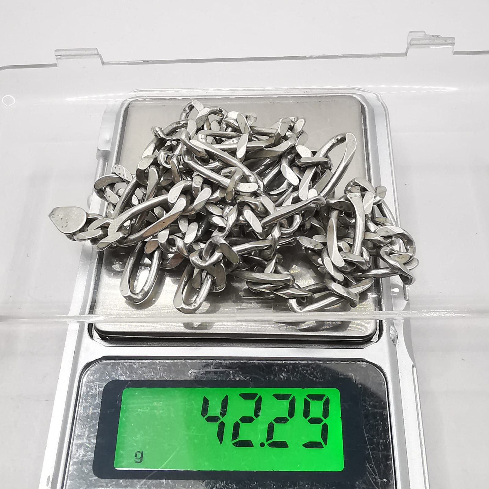 Sterling Silver Vintage Massive Chain 925 Sterling Silver,Signature 42,29g Size ONE SIZE - 8 Thumbnail