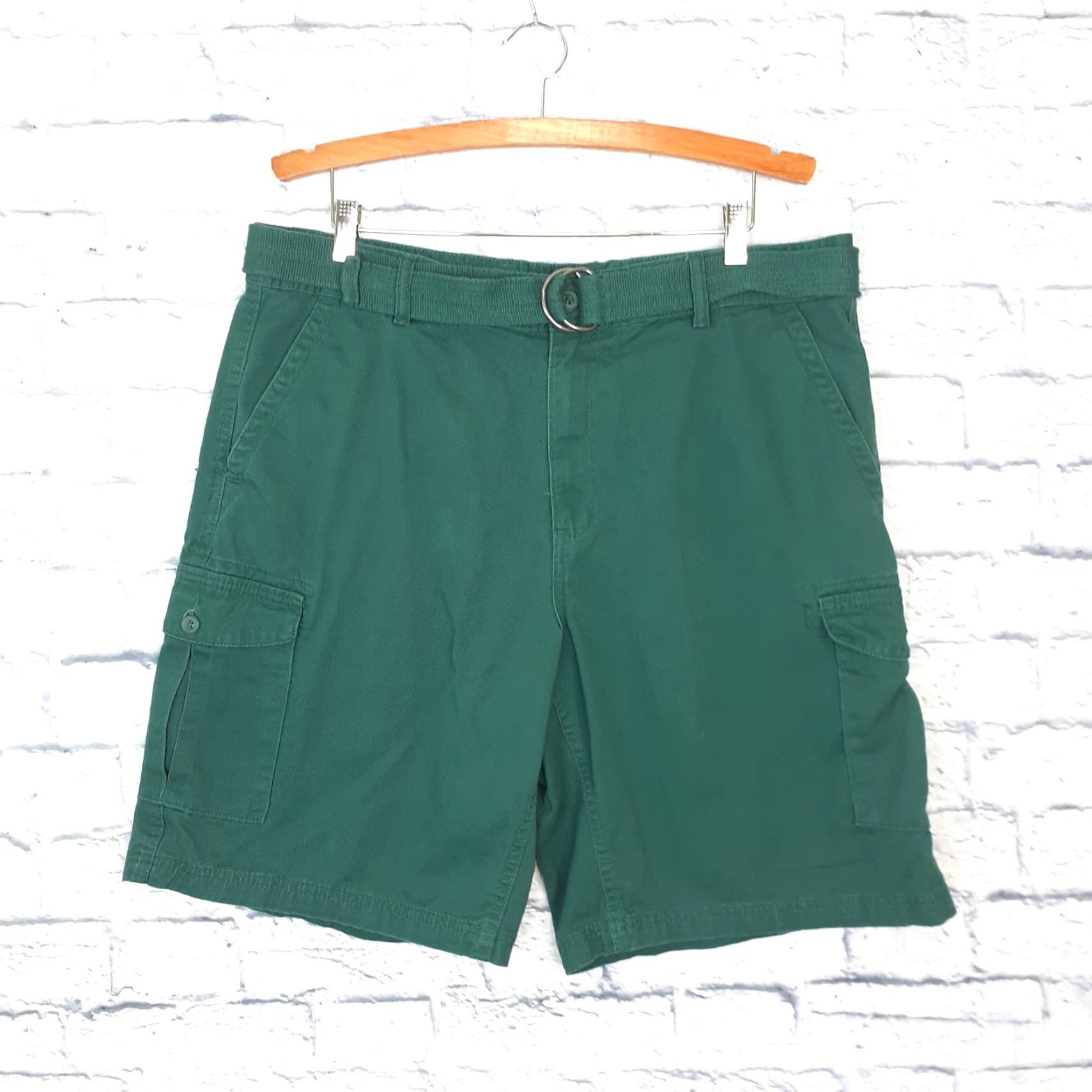 Vintage Northwest Territory Cargo Shorts Mens 38 Green Belted Cargo Pocket Regular 38in Inseam Mens Size US 38 / EU 54 - 2 Thumbnail