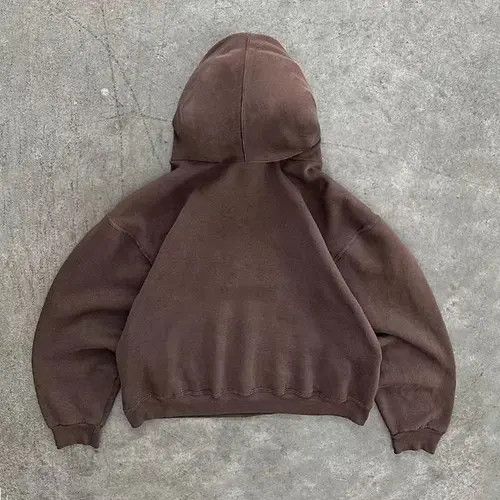 Japanese Brand Hoodie Brown washed vintage palm print cotton hoodie Size US L / EU 52-54 / 3 - 4 Thumbnail