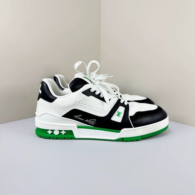 Louis Vuitton Louis Vuitton Black and green print Trainer casual shoes Size US 9 / EU 42 - 4 Thumbnail