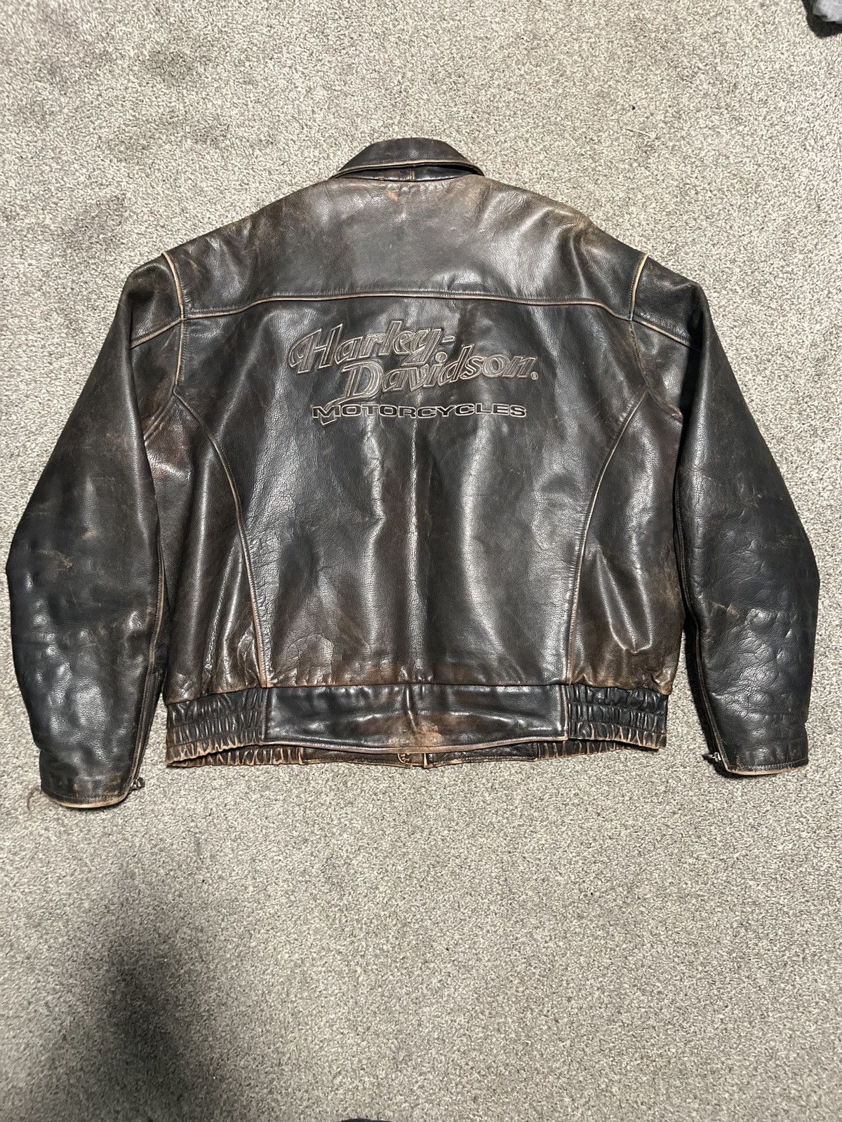 Harley Davidson Vintage Harley Davidson Leather Jacket Size XL Size US XL / EU 56 / 4 - 2 Thumbnail