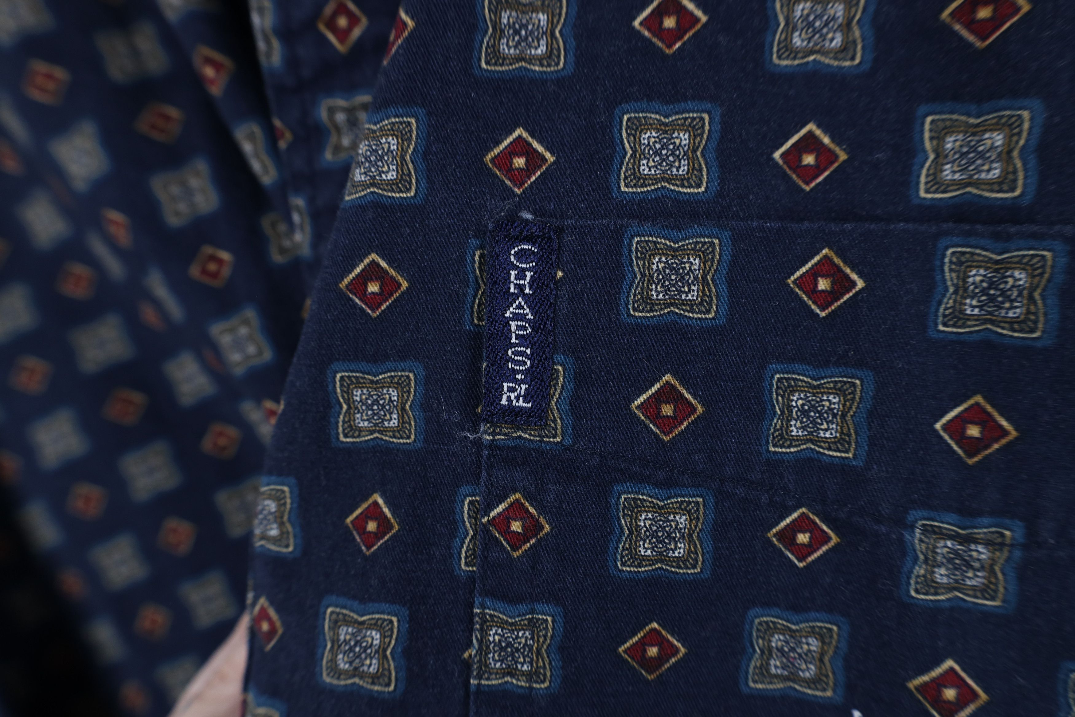 Ralph Lauren Vintage 90s Chaps Ralph Lauren Geometric Button Down Shirt Size US XL / EU 56 / 4 - 4 Thumbnail