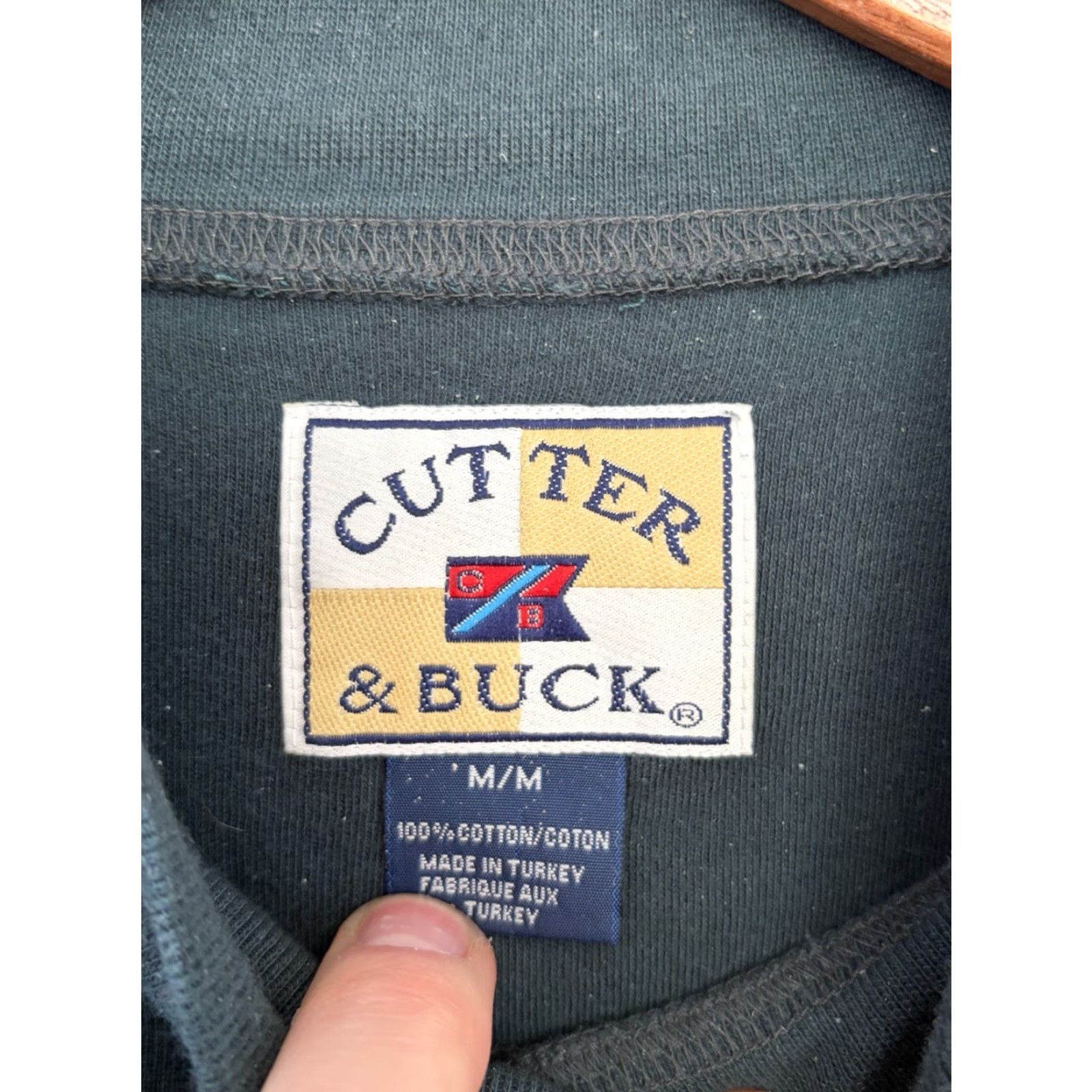 Cutter & Buck VINTAGE Cutter & Buck Mock Neck Turtleneck Sweater Mens Green M Knit Long Sleeve Pullover Size US M / EU 48-50 / 2 - 5 Thumbnail