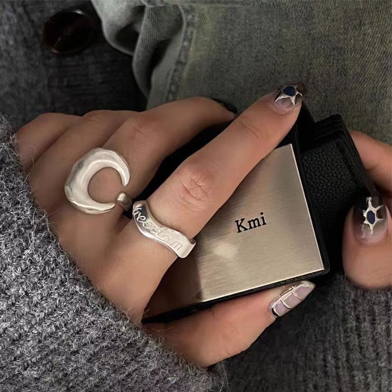 Jewelry Punk Jewelry Rings Open Size Chrome Ring (Size 7-13) Size ONE SIZE - 3 Thumbnail