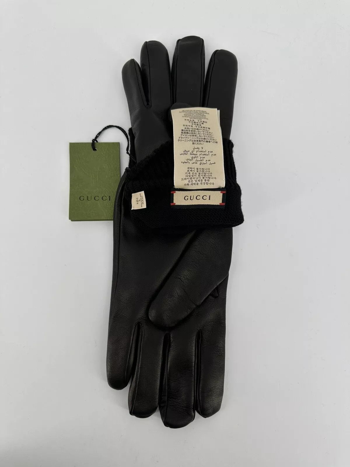 Gucci New Gucci Gloves Size-10,5-L black leather Size ONE SIZE - 6 Thumbnail
