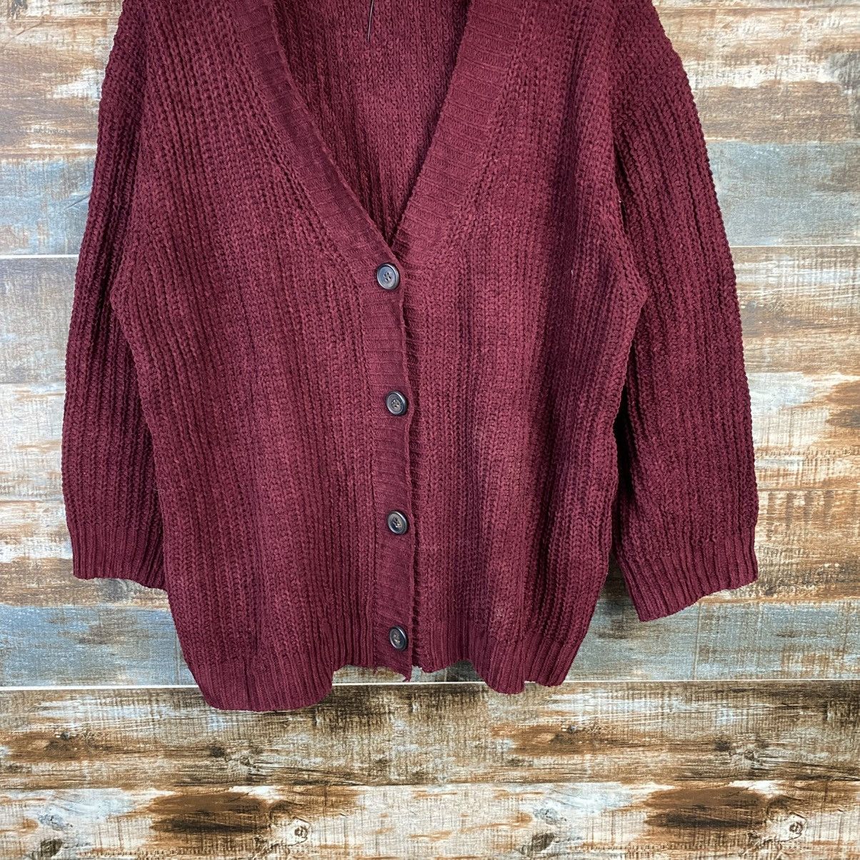 Global Work DL Global Work Red Cardigan Knitwear #C905 Size US M / EU 48-50 / 2 - 3 Thumbnail