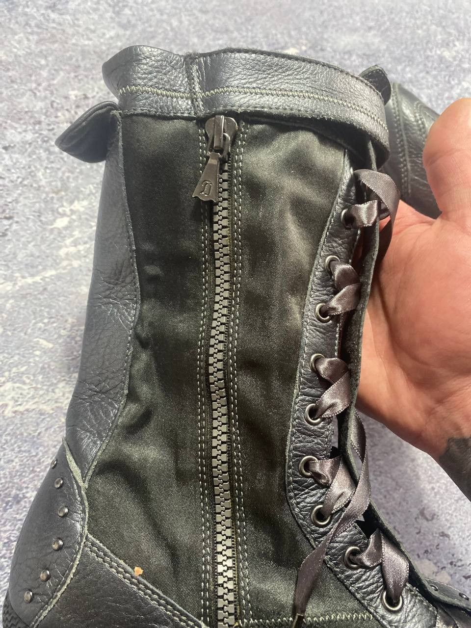 Diesel Leather biker Moto boots Diesel Archive Futuristic shoes 36 Size US 6 / IT 36 - 10 Thumbnail