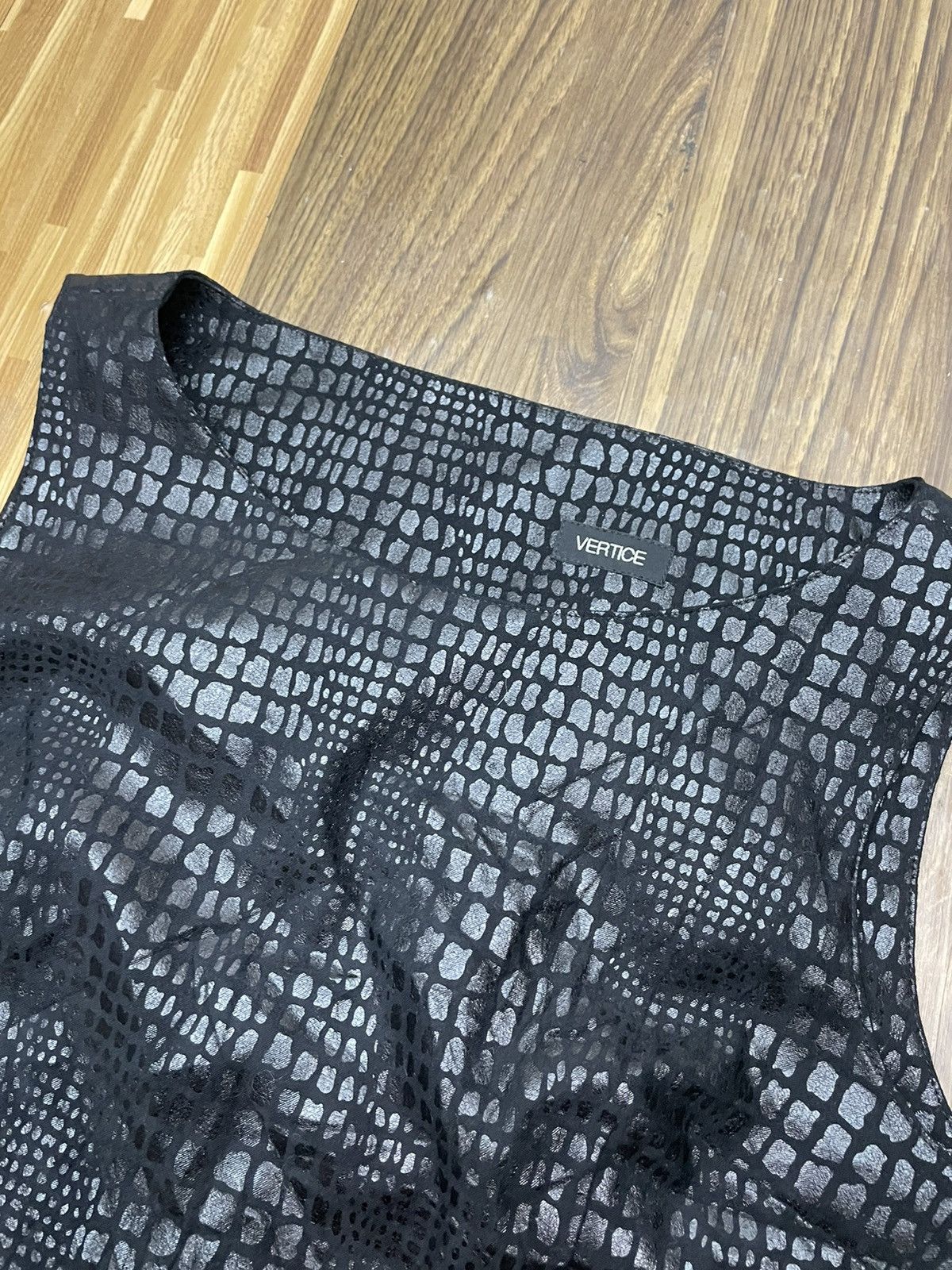 If Six Was Nine Japanese Brand Vertice Punk Leather Vest Snake Skin Pattern Size US S / EU 44-46 / 1 - 4 Thumbnail