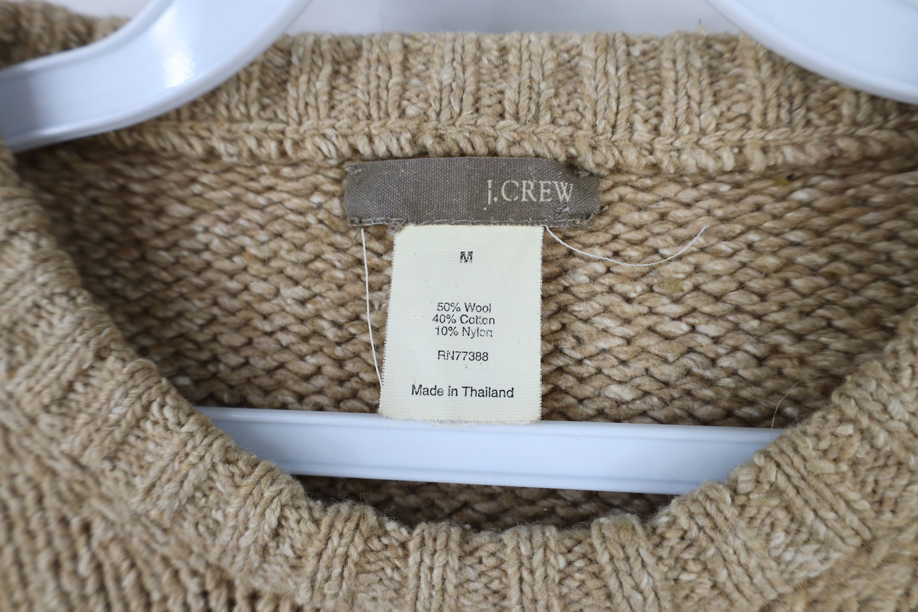 J.Crew × Vintage Vintage Y2K 90s J Crew Chunky Marled Knit Sweater Beige Size M / US 6-8 / IT 42-44 - 7 Thumbnail