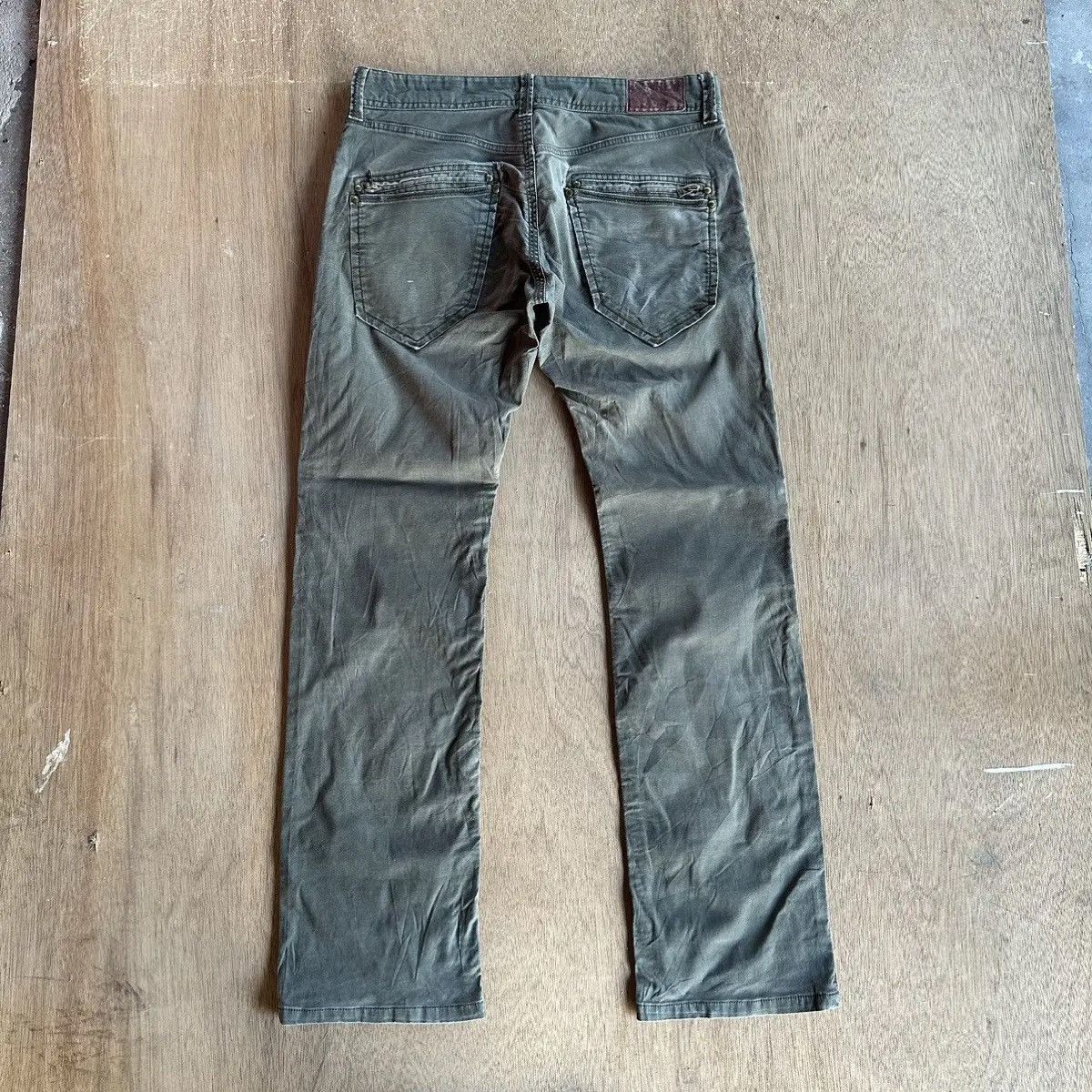 Global Work STEALS💥GLOBALWORK TROUSERS FADED MUDWASH MILITARY VTG PANTS Size US 33 - 10 Thumbnail