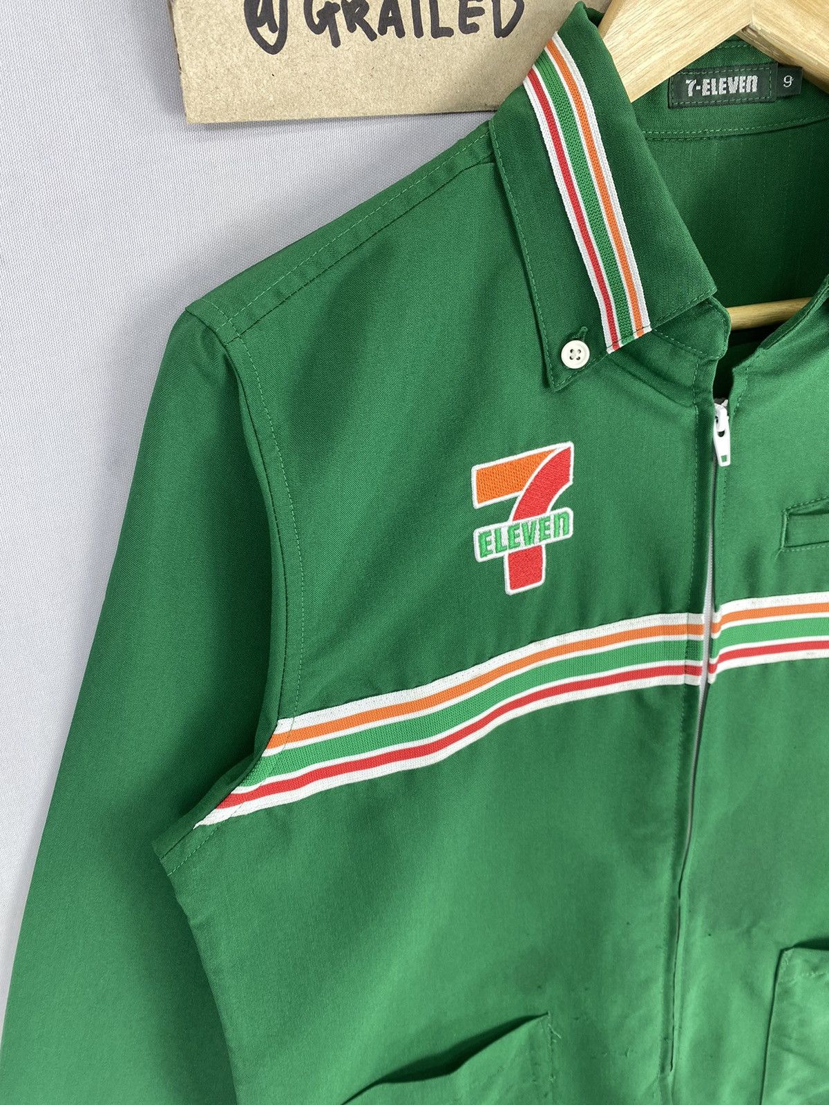 Japanese Brand Vintage Y2k 7-Eleven Zipper Embroidered Logo Shirt Size US S / EU 44-46 / 1 - 2 Thumbnail