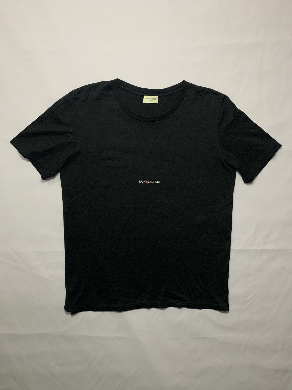 Saint Laurent Paris Saint Laurent Rive Gauche Logo Tshirt Size US M / EU 48-50 / 2 - 1 Thumbnail