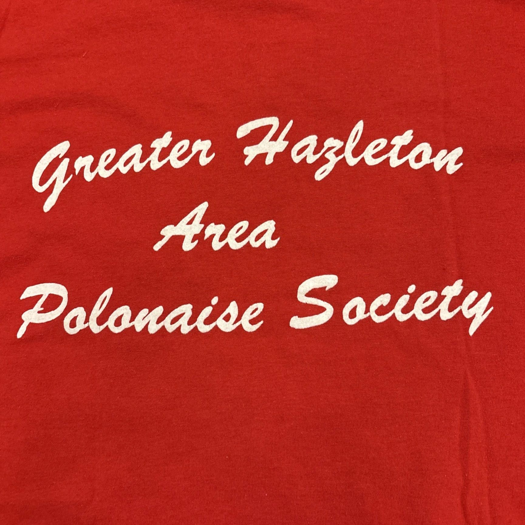 Hanes VINTAGE Polish Pride Greater Hazelton Polonaise Society T-Shirt Men L Red Single Stitch Hanes Shirt MENS Size US L / EU 52-54 / 3 - 5 Thumbnail