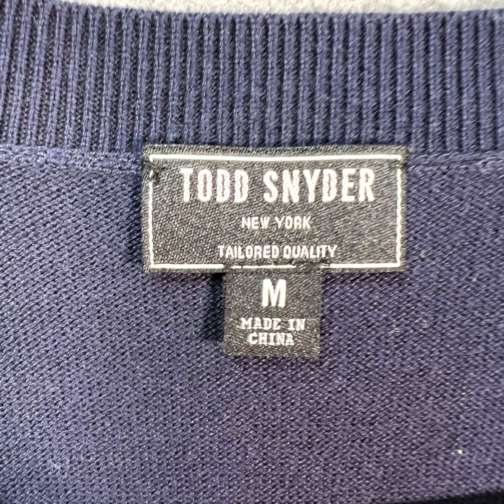 Todd Snyder Todd Snyder Mens Size Medium Argyle Vest Blue & Gray Silk Cotton Blend V-Neck Sleeveless Shirt? Size US M / EU 48-50 / 2 - 3 Thumbnail