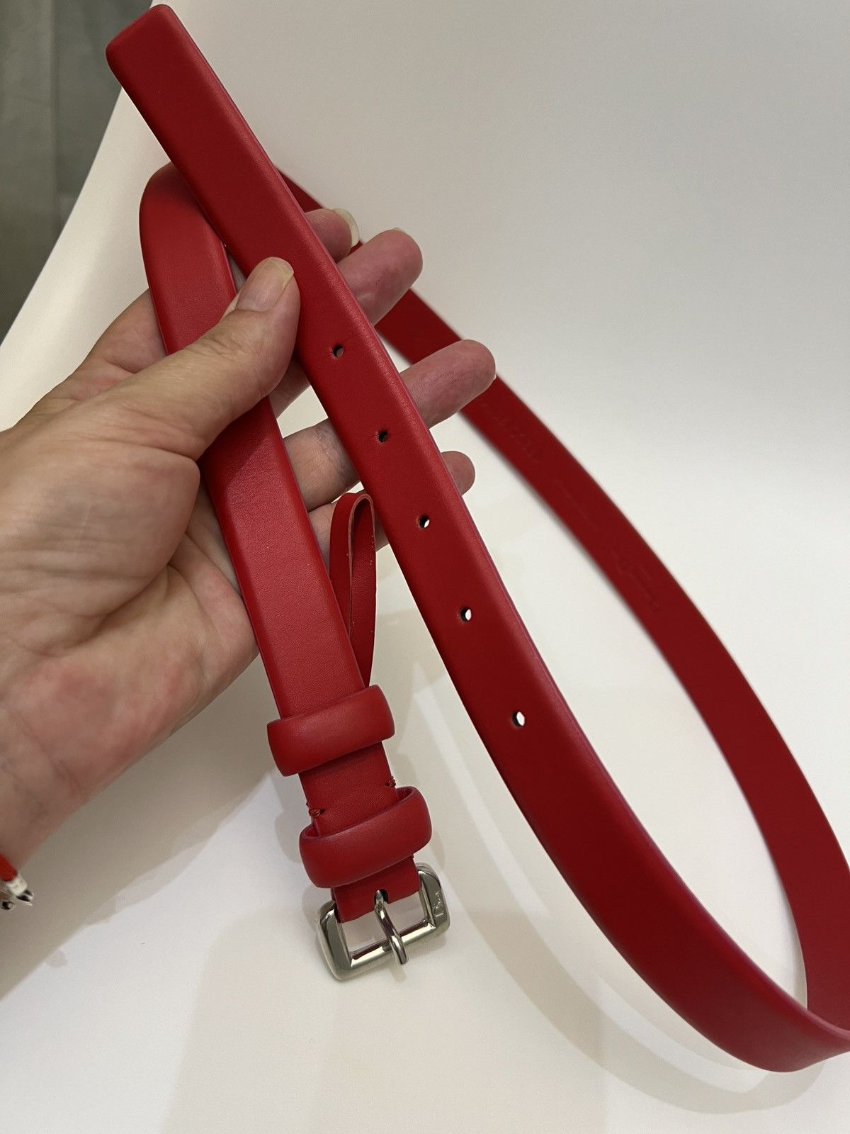 Dior Dior Red Leather belt Women’s Size 42 Size ONE SIZE - 4 Thumbnail
