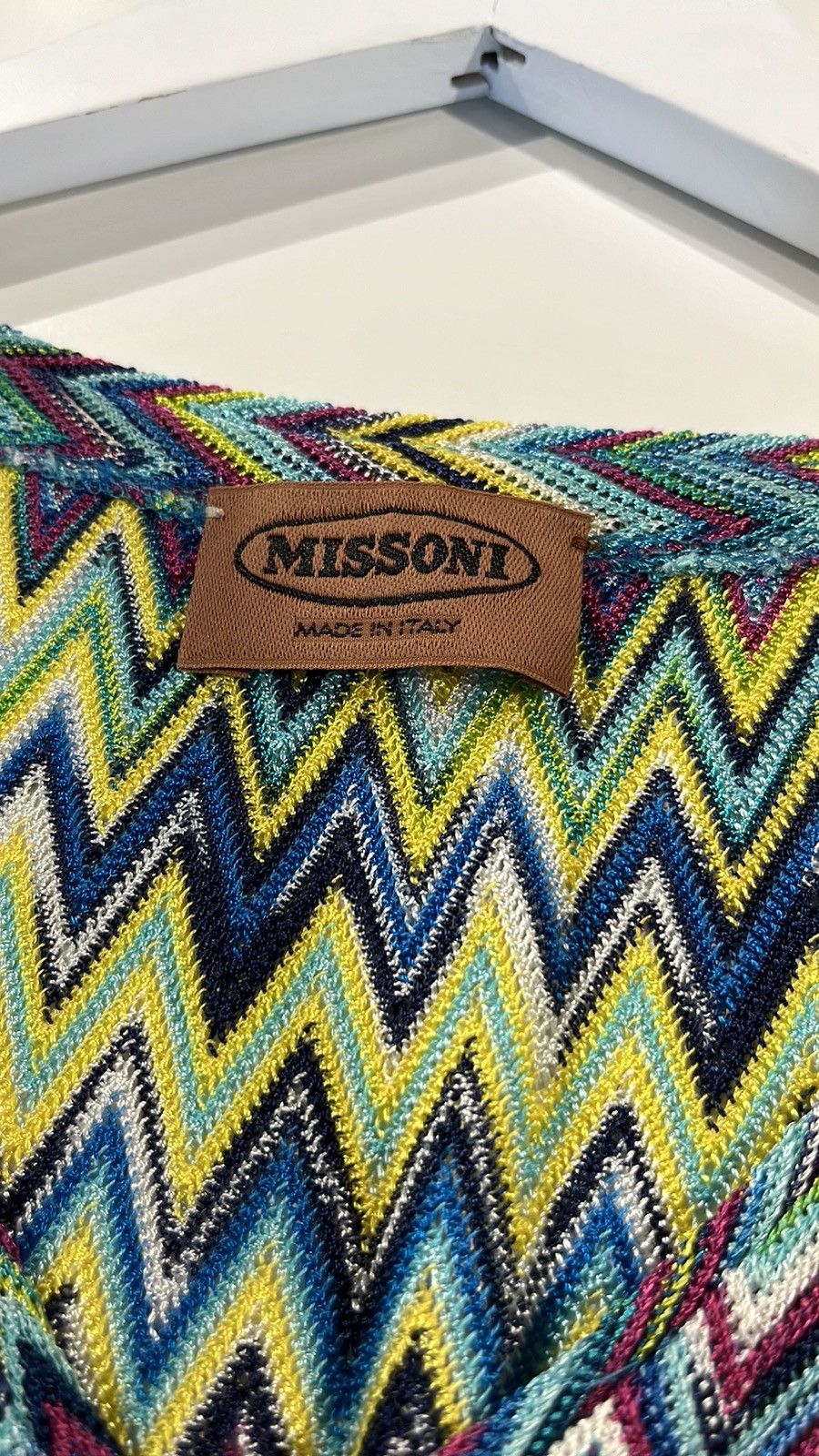 Missoni Missoni Blue Chevron Knit 3/4 Sleeve Top Size M / US 6-8 / IT 42-44 - 6 Thumbnail