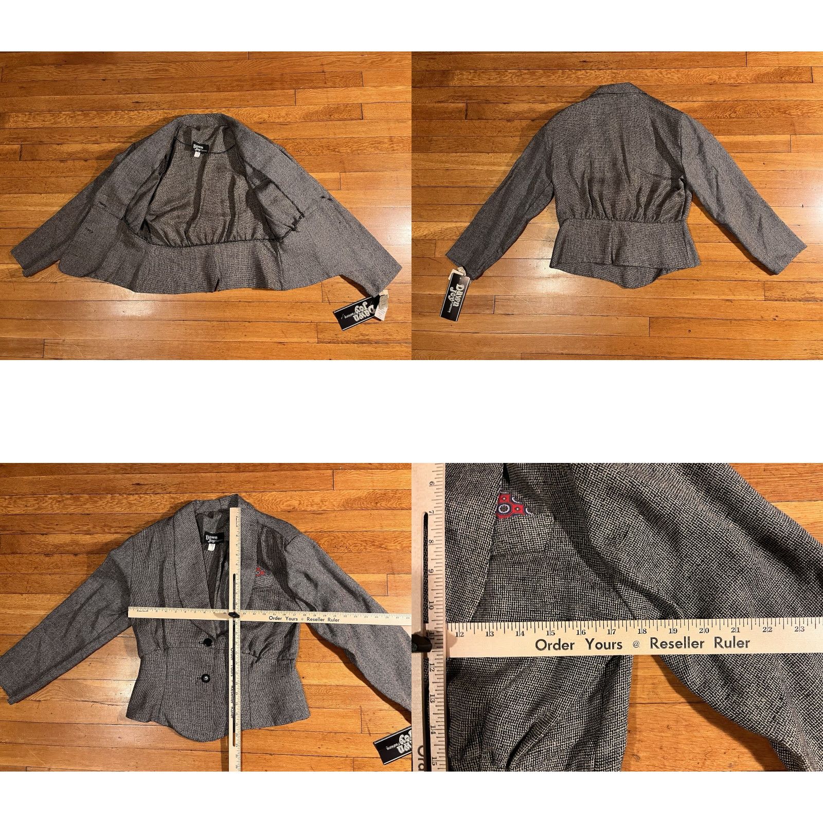 Vintage VINTAGE Dawn Joy Fashions Blazer Women's 13-14 Black White Check USA Blazer Women's 13-14 Check USA Vintage Dawn Joy Fashions Blazer Size XL / US 12-14 / IT 48-50 - 8 Thumbnail