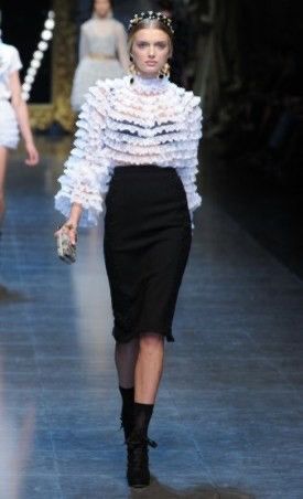 Dolce & Gabbana Dolce & Gabbana Runway Pencil Skirt FW12 IT42 Size 28" / US 6 / IT 42 - 2 Thumbnail