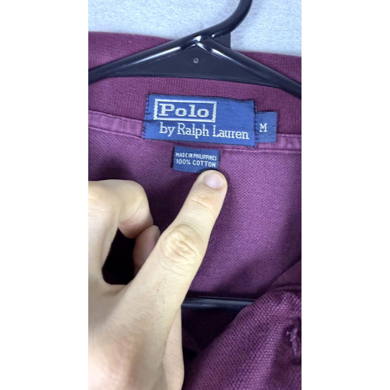Polo Ralph Lauren Polo Ralph Lauren Polo Shirt Mens Medium Purple Long Sleeve Classic Fit Cotton Size US M / EU 48-50 / 2 - 4 Thumbnail