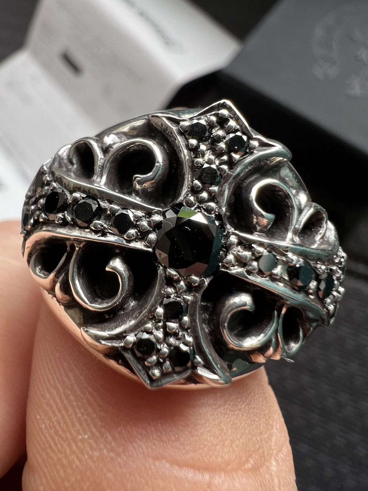 Chrome Hearts Chrome Hearts blk dmnd keeper ring Size ONE SIZE - 3 Thumbnail