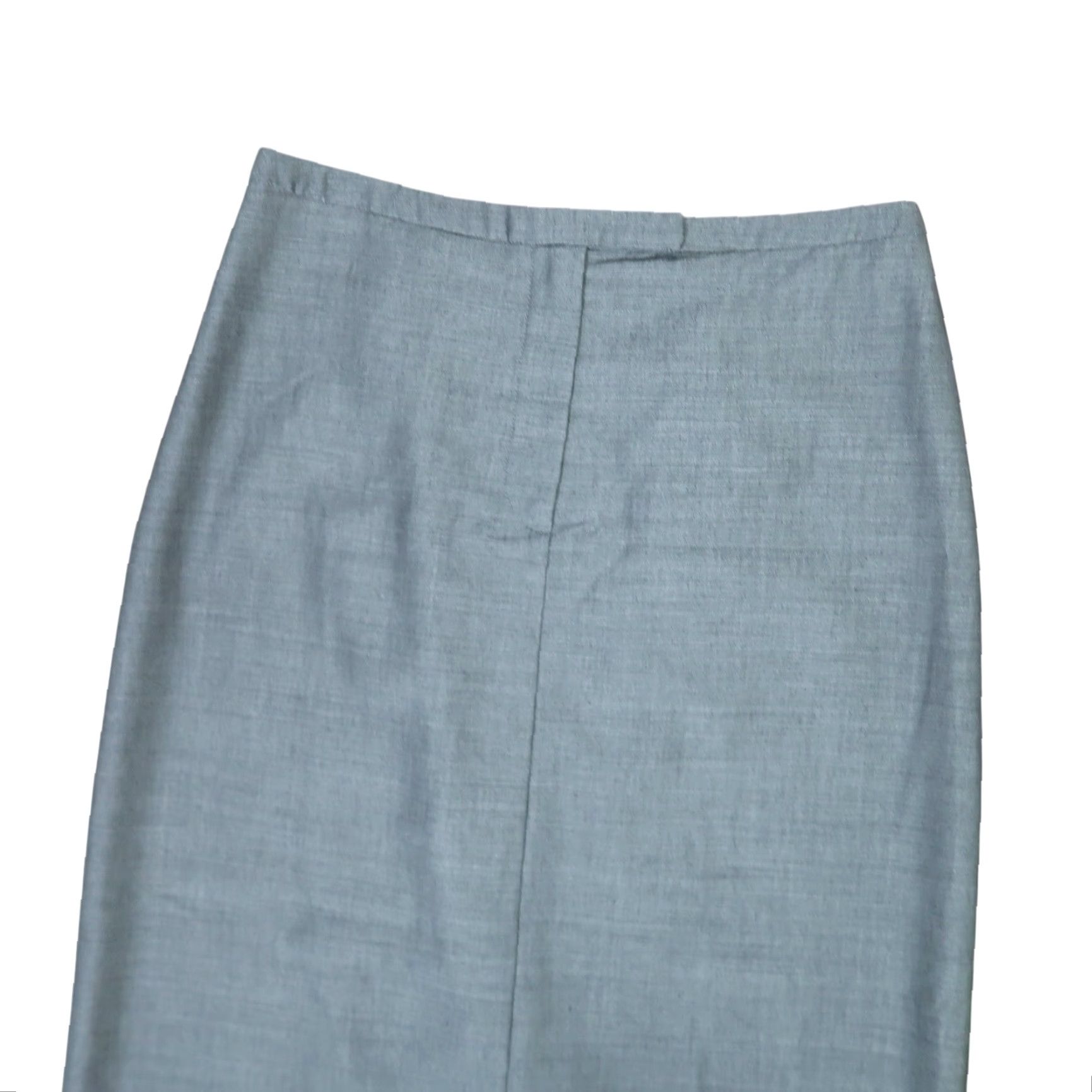 Vintage VINTAGE 90s Petite Sophisticate charcoal gabardine maxi skirt 8 Women's Maxi Skirt Long Gray 90s Vintage Mens Womens Girls Size 30" / US 8 / IT 44 - 2 Thumbnail