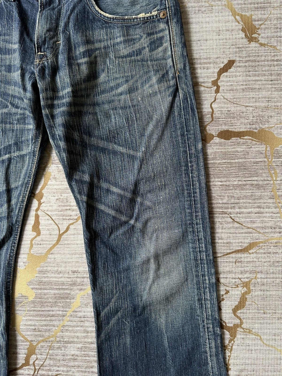 Japanese Brand FLARE Edwin 503 Claw Marks Design Denim Size US 32 / EU 48 - 9 Thumbnail