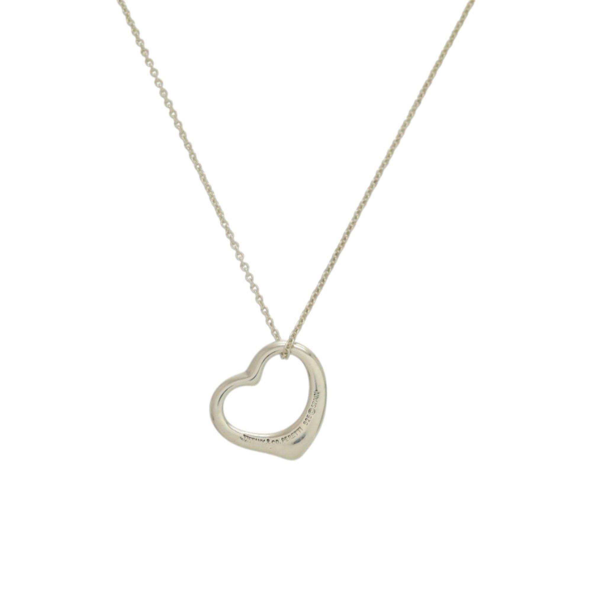 Excellent condition Tiffany Open Heart Elsa Peretti Sterling Silver Necklace 1078