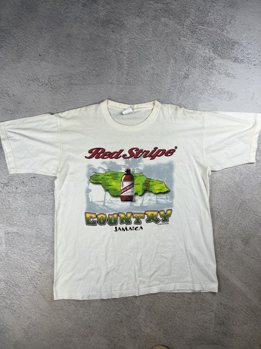 Bob Marley 90s Reggae on red stripe Jamaica beer vintage t shirt Size US XXL / EU 58 / 5 - 1 Thumbnail