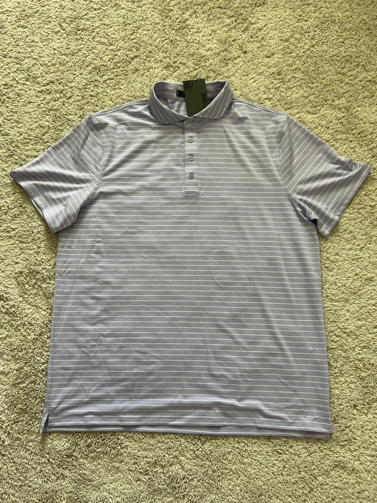 G/FORE G/FORE Feeder Stripe Modern Collar Tech Aura Golf Polo Size US XXL / EU 58 / 5 - 2 Thumbnail