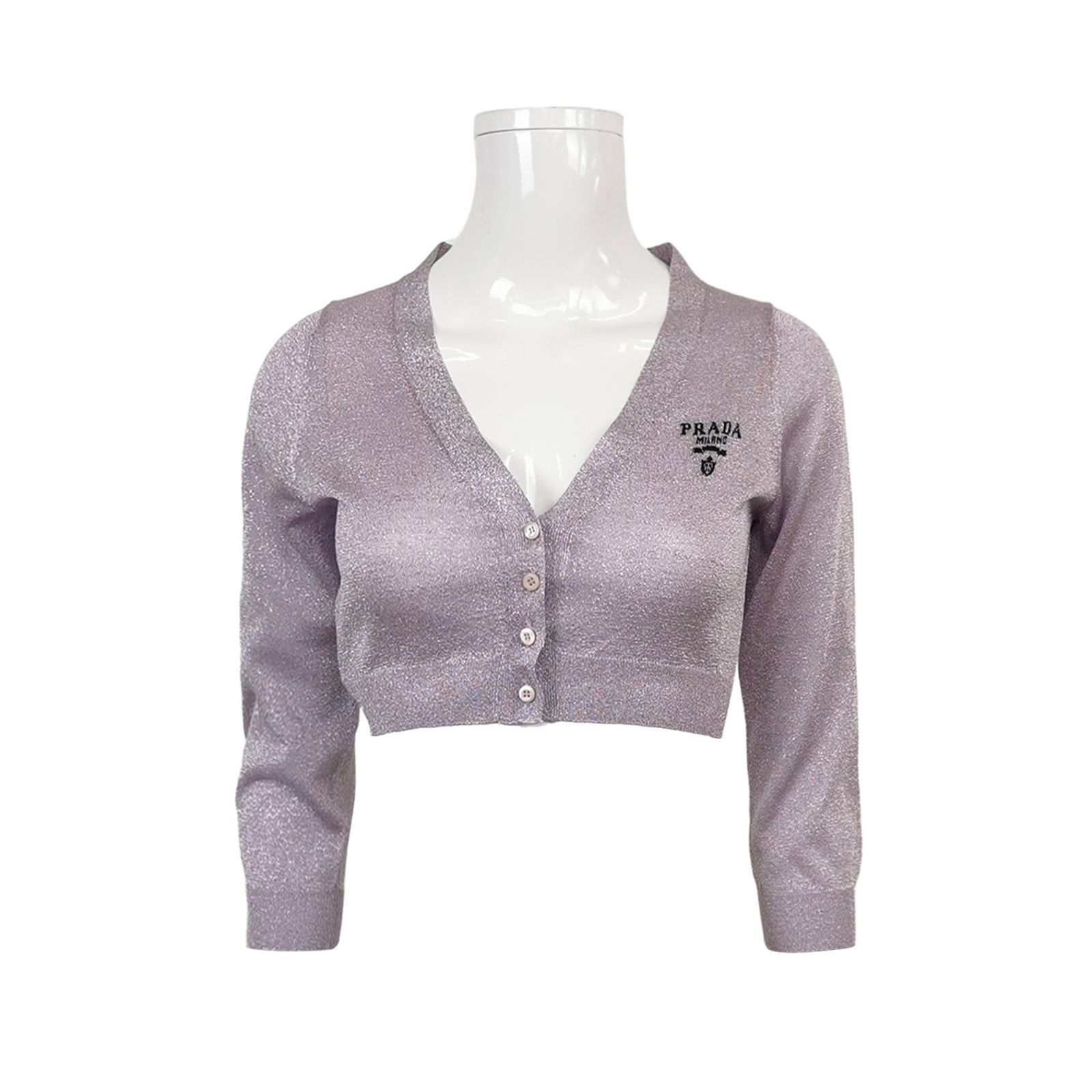 Prada Prada Metallic Lurex Cardigan Size 38 Size XS / US 0-2 / IT 36-38 - 1 Thumbnail