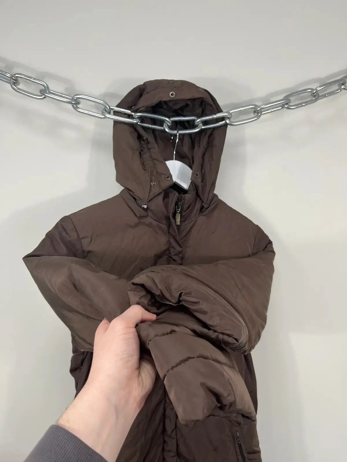 Moncler Vintage Moncler Brown Luxury Puffer Down Jacket Coat Size S / US 4 / IT 40 - 6 Thumbnail