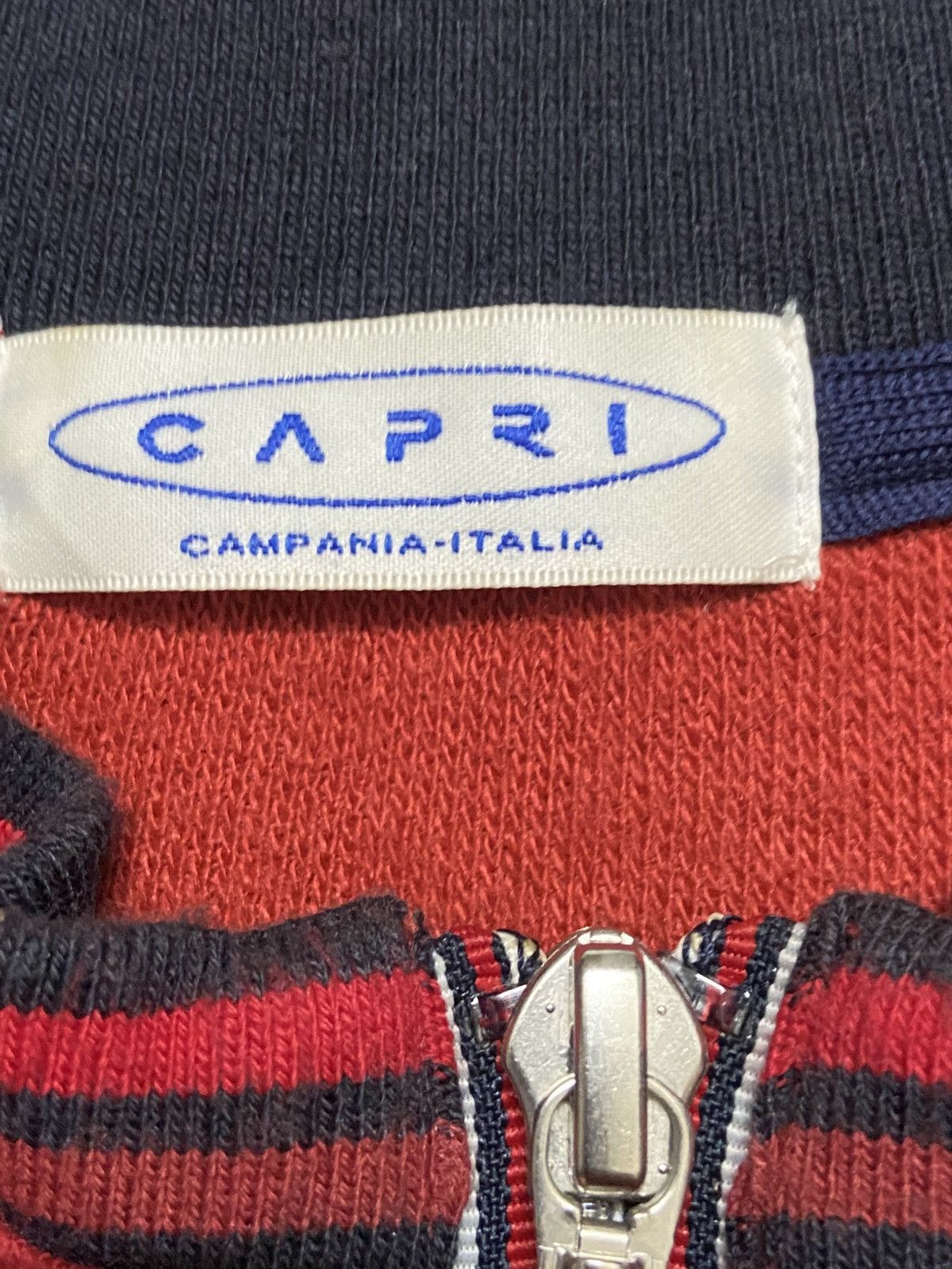 Designer Capri Blue Napoli Italia Halfzip Sweatshirt Size US M / EU 48-50 / 2 - 4 Thumbnail