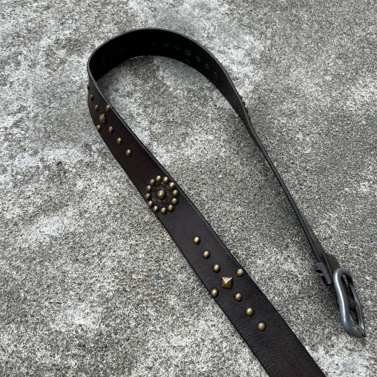 Vintage Diesel Design studded leather belt