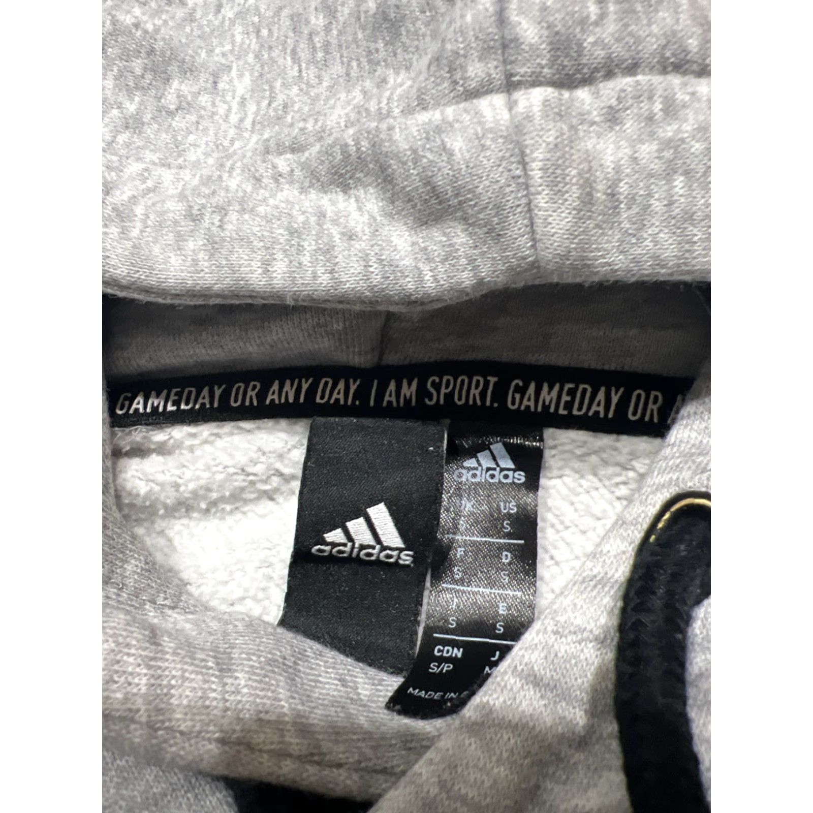Adidas Adidas Hoodie Pullover Men's Gray Small Cotton Blend Hooded Pocket Pullover S Hooded Mens Size US S / EU 44-46 / 1 - 5 Thumbnail
