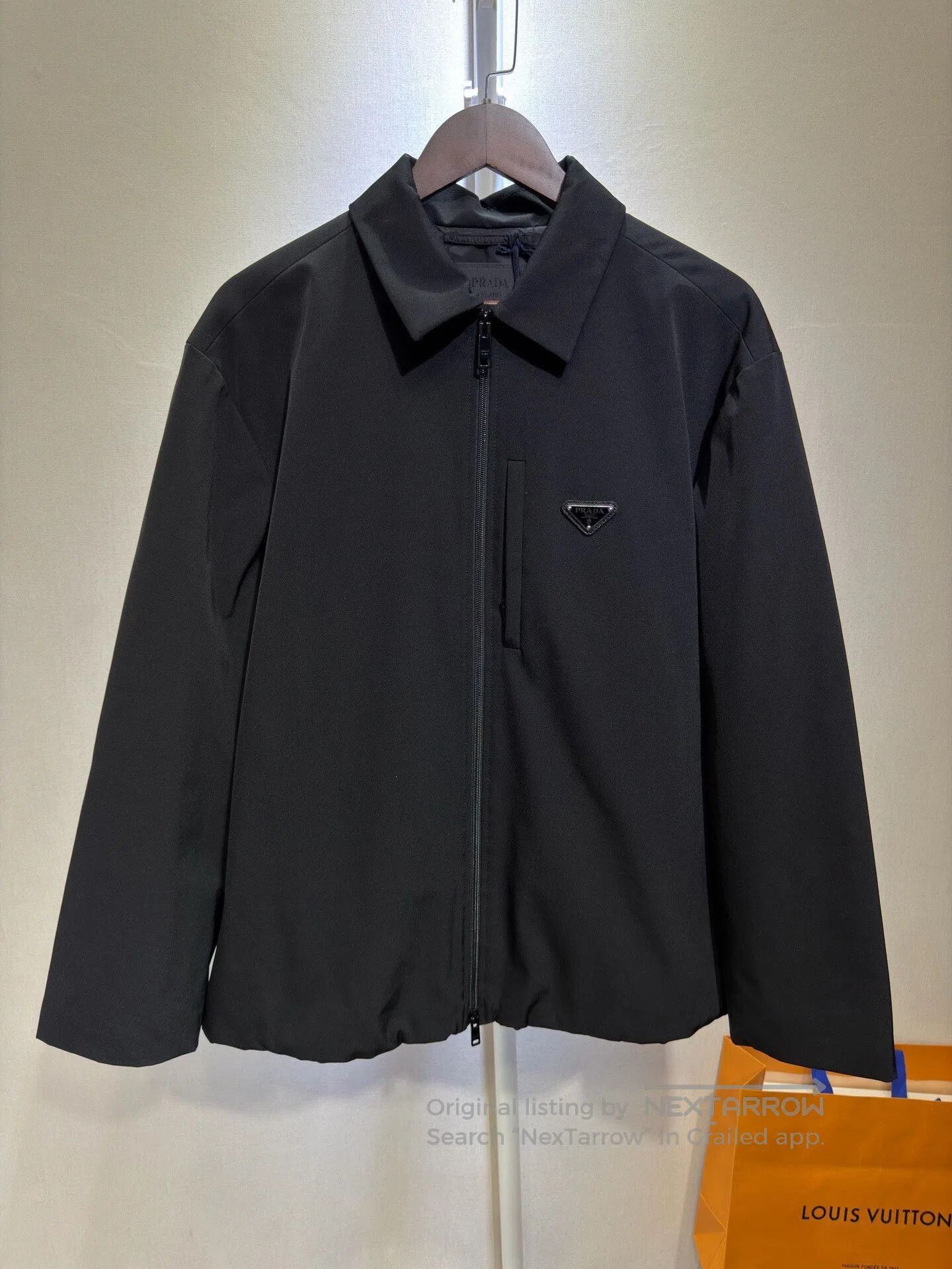 Prada Prada Enamel Triangle Lightweight Cotton Jacket. Size US L / EU 52-54 / 3 - 1 Thumbnail