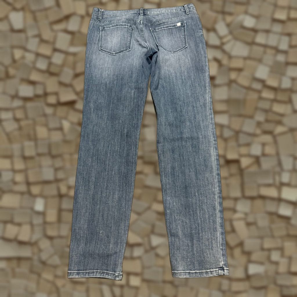 Vintage Simply Vera Vera Wang Jeans Women Size 8 Blue Denim Straight Leg Mid Rise 5-Pocket Design Stretch Size 30" / US 8 / IT 44 - 1 Thumbnail