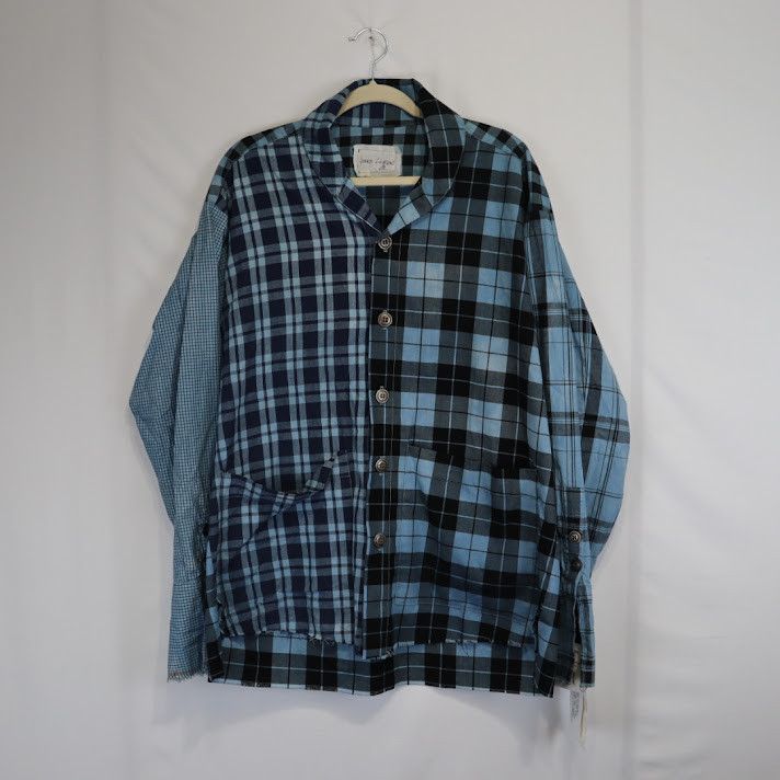 Greg Lauren o1rshd1 Button Up Shirt in Blue/Navy Blue Size US L / EU 52-54 / 3 - 1 Thumbnail