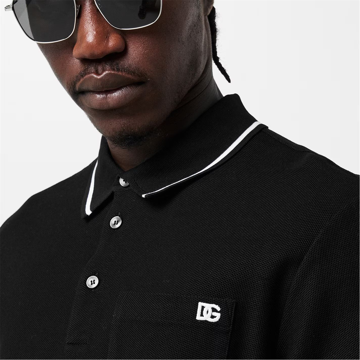 Dolce & Gabbana o1g2r1mq0426 Short Sleeve Polo Shirt in Black Size US XL / EU 56 / 4 - 5 Thumbnail