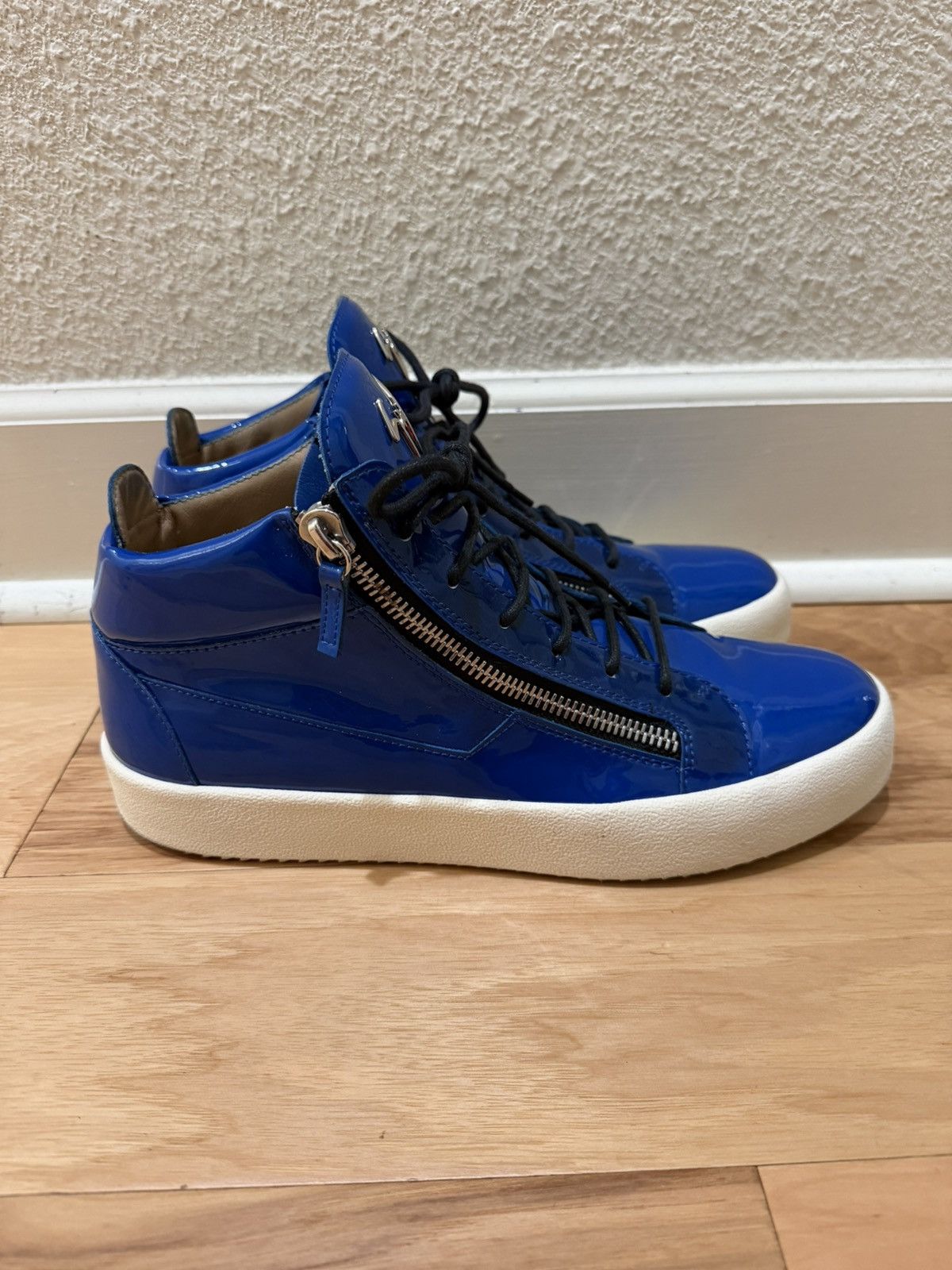 Giuseppe blue patent leather