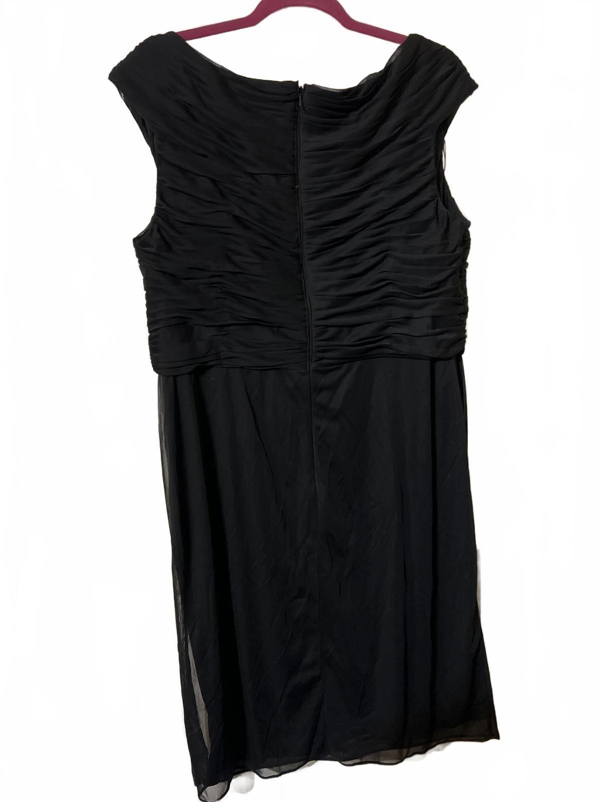 Other Adrianna Papell Women's Black Midi Dress Size 16W Size XXL / US 16-18 / IT 52-54 - 6 Thumbnail