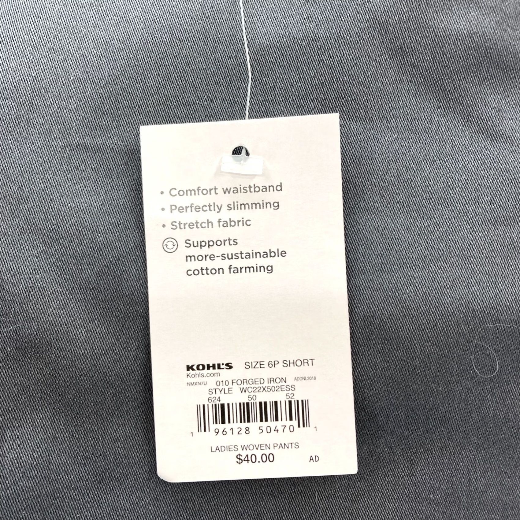 Croft & Barrow Croft & Barrow The Effortless Stretch Pant Women's 6P Gray Pull On NWT Chino Stretch Pants Size 28" / US 6 / IT 42 - 4 Thumbnail