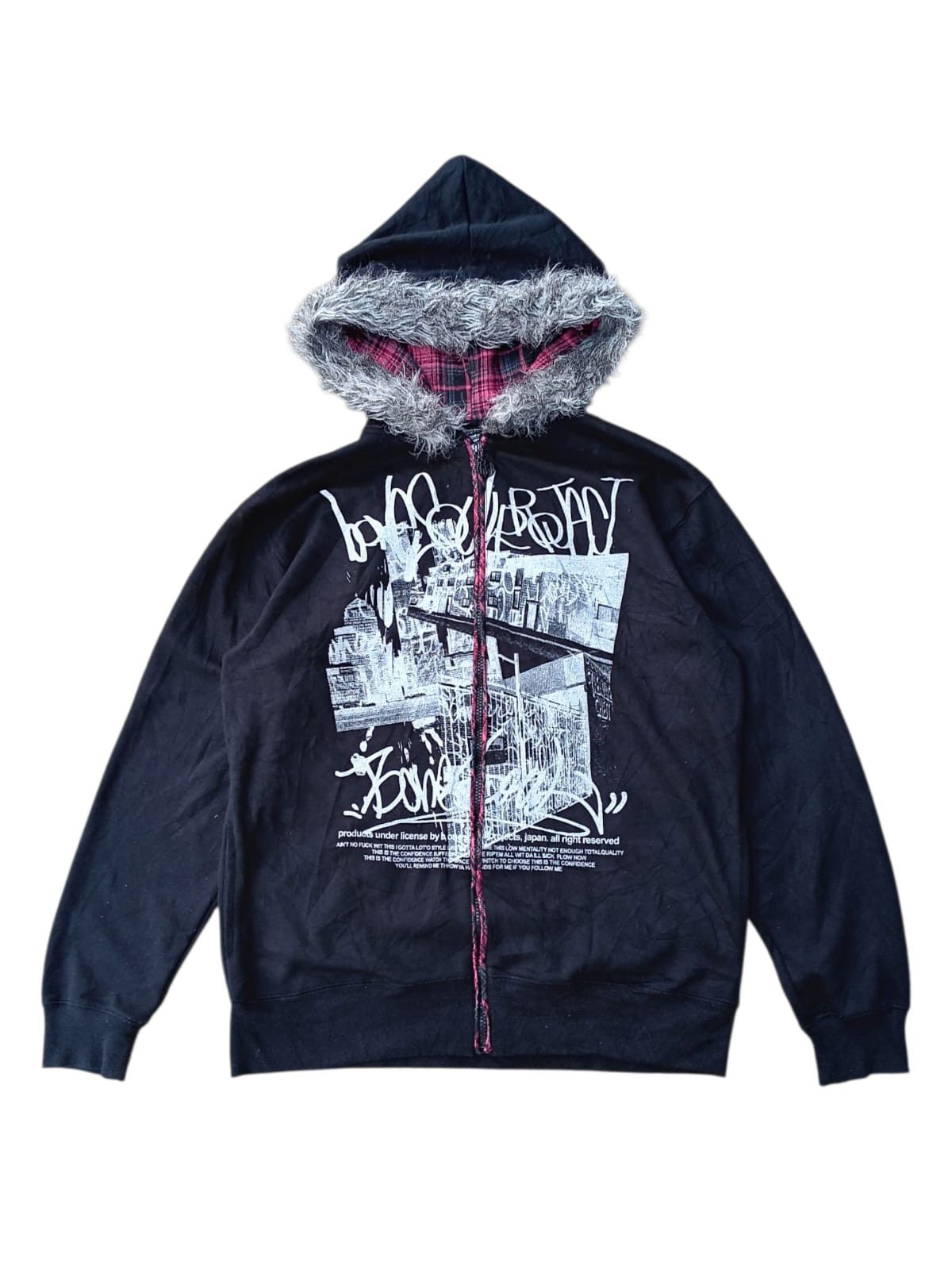 Japanese Brand B-one soul fur hoodie L.G.B & ifsixwasnine style Size US XL / EU 56 / 4 - 1 Thumbnail