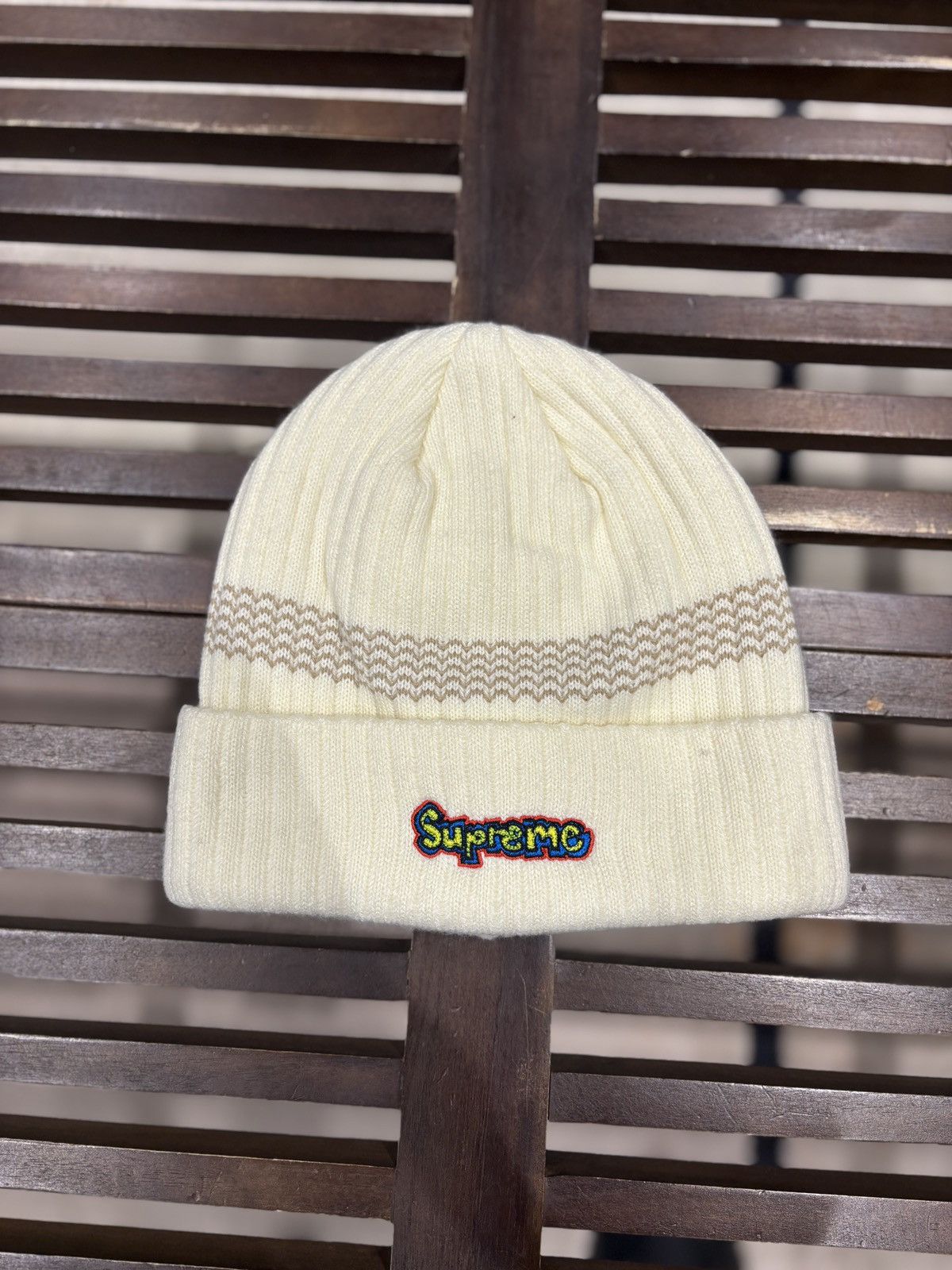Supreme Supreme Gonz Logo Beanie Cream Size ONE SIZE - 1 Thumbnail
