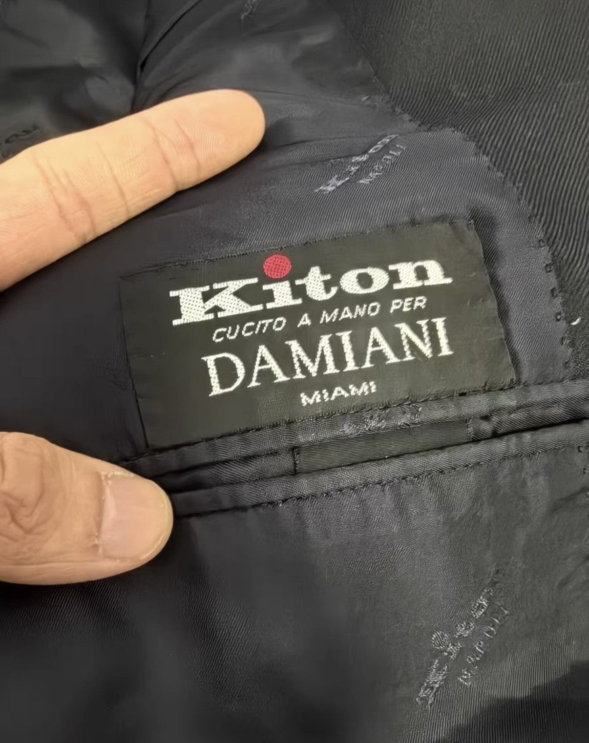 Kiton Kiton Black Wool Classic Blazer Size 44L - 6 Thumbnail