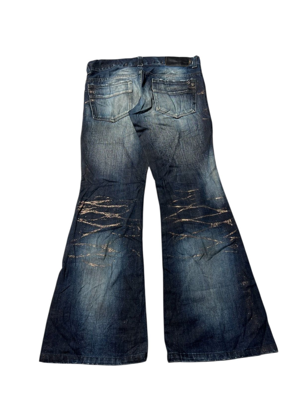 Tornado Mart Tornado Mart Whisker Clawmark Flared Pants Size US 30 / EU 46 - 4 Thumbnail
