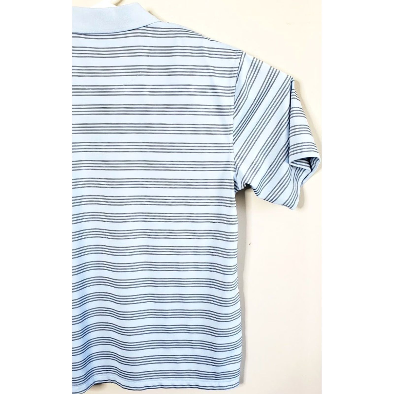 PGA Tour PGA TOUR Polo Shirt Shirt Men’s Large 3 Button Short Sleeve Textured Striped Blue Polo Shirt Size US L / EU 52-54 / 3 - 7 Thumbnail