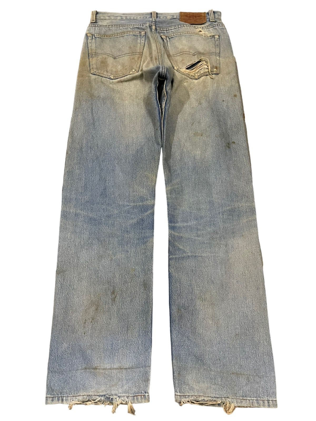 Vintage 80s Levis 501 Mud Wash Distressed Style Jeans